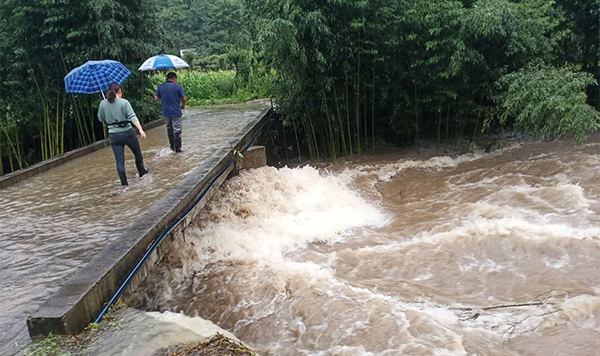 淠源渠和顺花苑小区段,出现漫坝现象,河水流入小区,导致一楼住户进水.