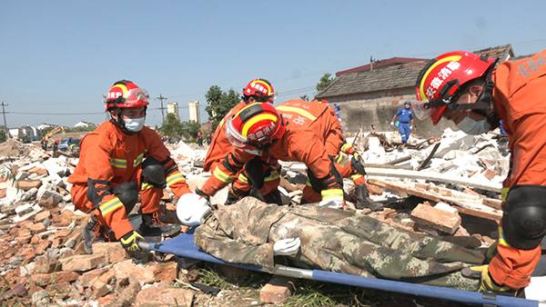 我县开展2021年地震灾害应急救援综合演练