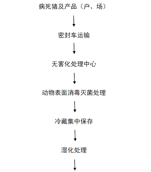 太平畈乡太平村生猪无害化处理流程图